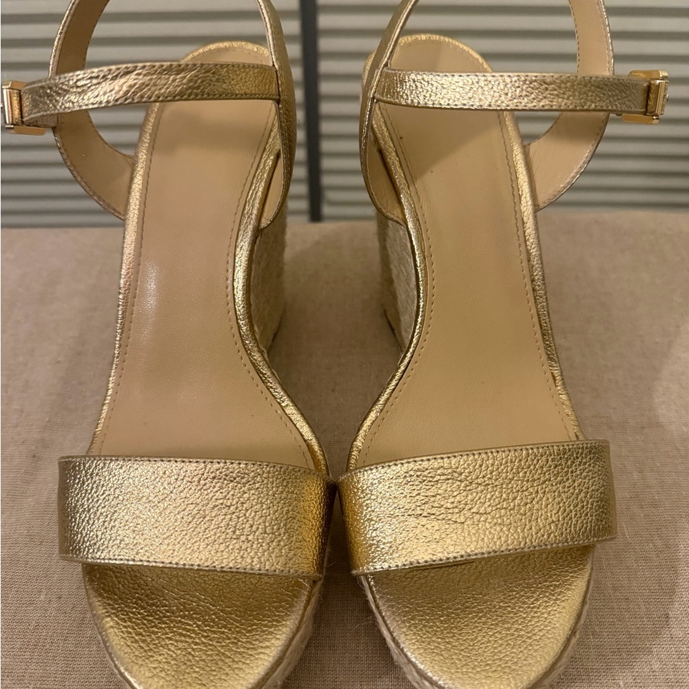 Michael Kors Metallic Gold Wedges